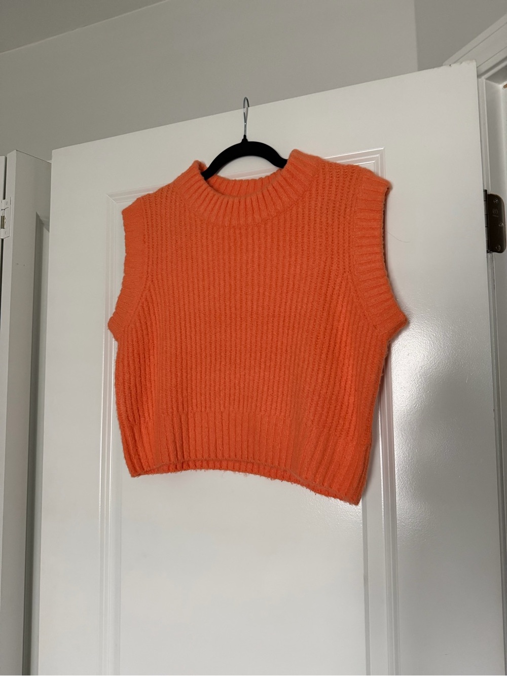 ASOS Ribbed Sleeveless Knit Tank Top - Orange